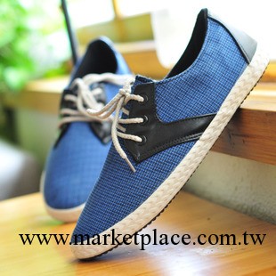 01429*2013春款 編織繞帶設計鞋子 帆佈鞋 休閑鞋 藍色跑量男鞋工廠,批發,進口,代購