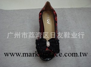 紅黑時尚蝴蝶結高跟鞋女士品質 精品鞋子廣東地區 批發采購工廠,批發,進口,代購
