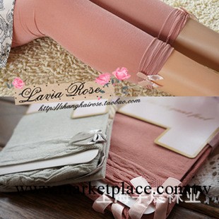 低調微閃BLING BLING七分褲 日本原單新品 蝴蝶結淑女七分褲工廠,批發,進口,代購