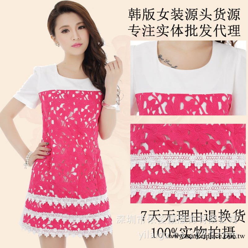 韓國韓版連衣裙雪紡 服裝批發服裝廠傢 外貿原單女裝蕾絲連衣裙工廠,批發,進口,代購