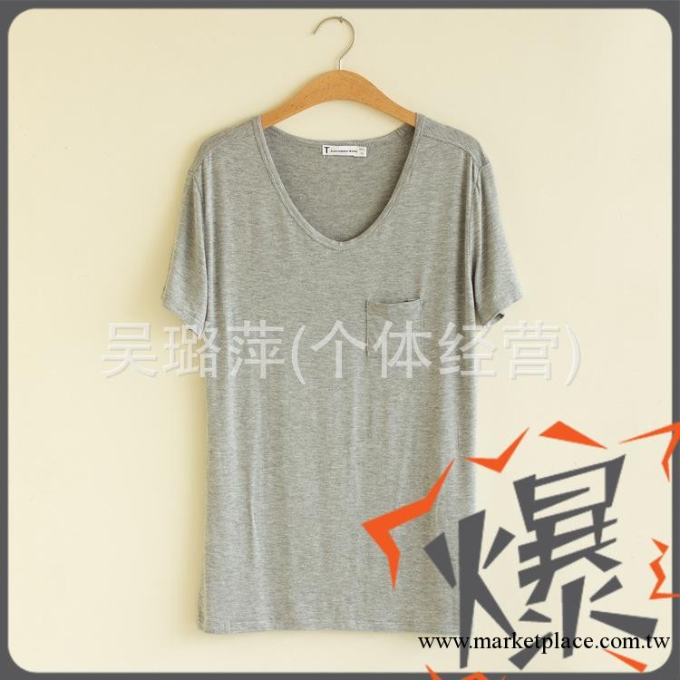 韓國高品質原單 爆款莫代爾寬松打底衫女短袖 t恤圓領糖果色 批發工廠,批發,進口,代購