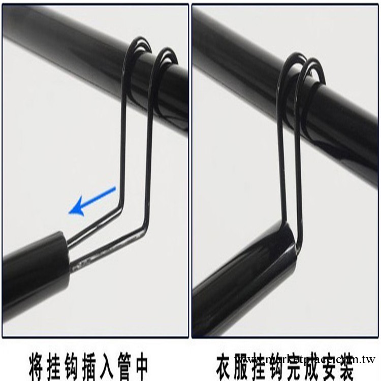 簡易佈衣櫃專用鐵鉤折疊衣櫃掛鉤適合於16mm/19MM直徑鋼管工廠,批發,進口,代購