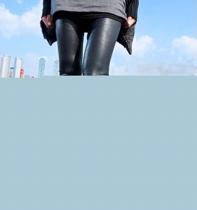 韓國九分打底褲 原單亞光黑色蛇紋薄絨顯瘦透氣修身百搭女工廠,批發,進口,代購