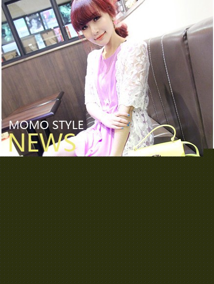 2013韓國原單-白色甜美勾花蕾絲開衫 女裝加盟 網絡代理 免費加盟工廠,批發,進口,代購
