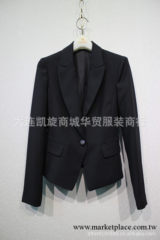 原單韓國品牌女修身黑色小西裝短外套西服工廠,批發,進口,代購