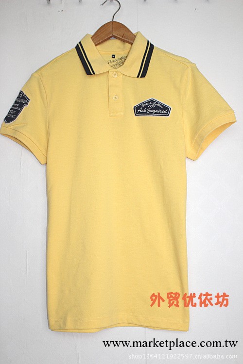 韓國原單ASK網眼純棉徽章刺繡T恤衫工廠,批發,進口,代購