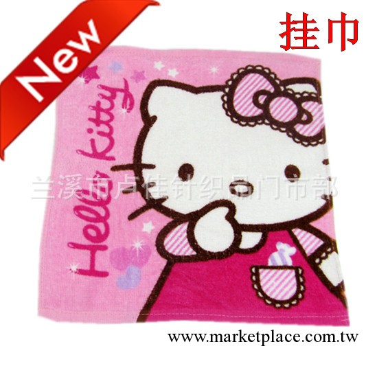 批發HELLO KITTY 外貿卡通 純棉大掛巾 30*30 帶掛勾 方巾多圖案工廠,批發,進口,代購