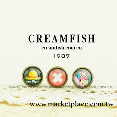 creamfish 原創手工 飾品批發 復古時光寶石耳環耳釘-海賊王標志工廠,批發,進口,代購