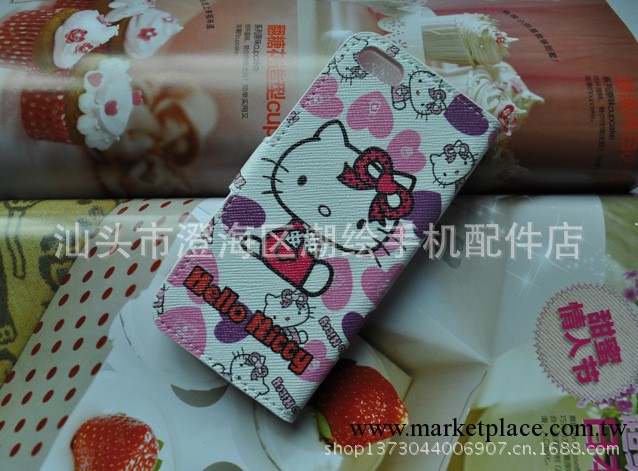 iphone5皮套 蘋果5新款左右翻蓋保護套 大嘴猴Hello kitty 海賊王工廠,批發,進口,代購