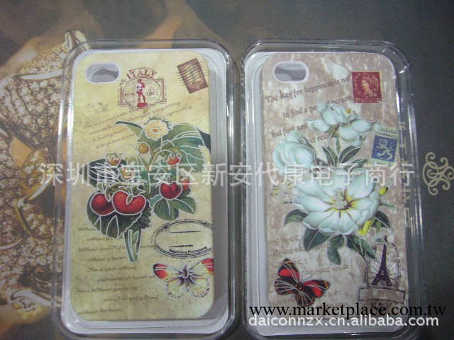 iPhone4手機保護套 iphone4s手機保護殼 中國風 淡雅國畫圖水貼工廠,批發,進口,代購