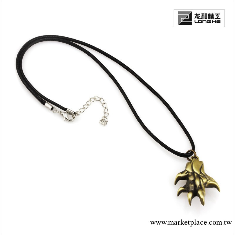 龍和精工 動漫周邊 火影忍者-我愛羅魔手項鏈 時尚皮繩項鏈 吊墜工廠,批發,進口,代購