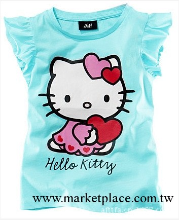 夏季韓版童裝批發 hello kitty兒童短袖T恤 kt貓男童女童飛袖t工廠,批發,進口,代購