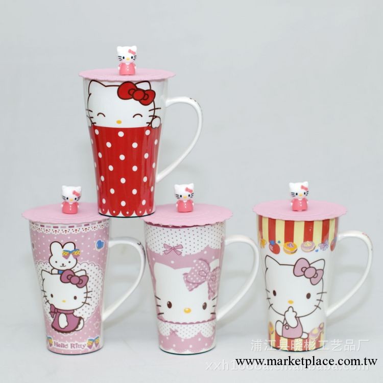 大口杯 hello Kitty卡通陶瓷杯子 創意 咖啡杯 水杯 廠傢貨源批發工廠,批發,進口,代購
