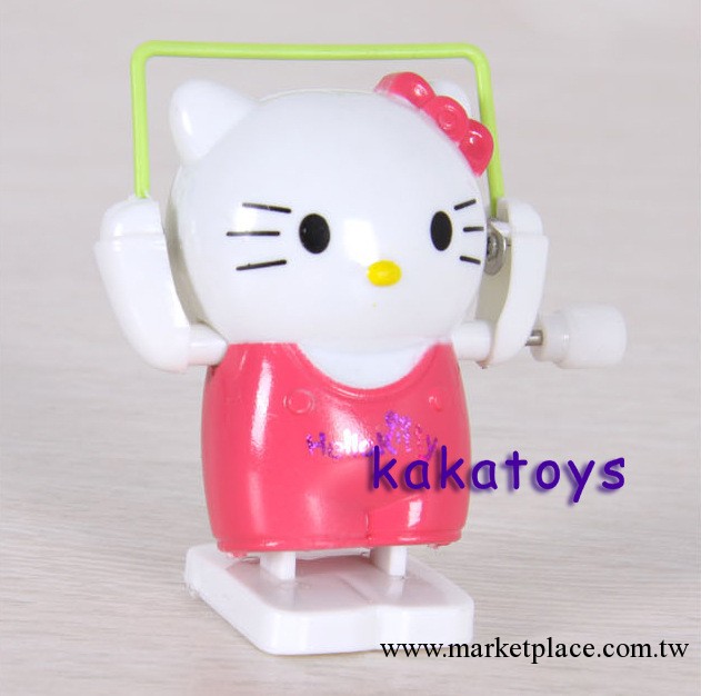 3073發條跳繩hello kitty貓 跳繩卡通小貓 益智上鏈玩具 凱蒂KT貓工廠,批發,進口,代購