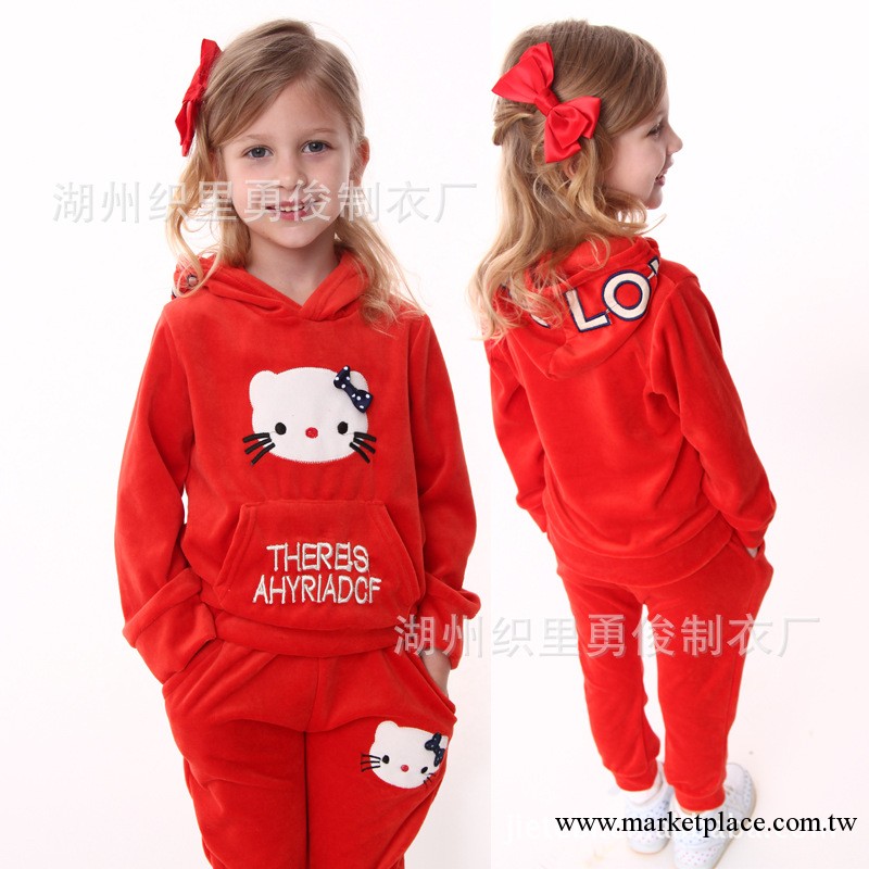 傑特比2013秋款秋裝男女寶寶韓版運動童套裝hello kitty可愛超值工廠,批發,進口,代購