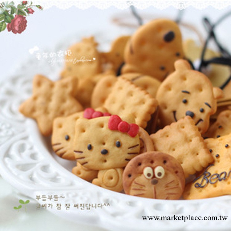 韓國飾品批發發飾新款頭飾萌餅幹造型可愛卡通發圈工廠,批發,進口,代購