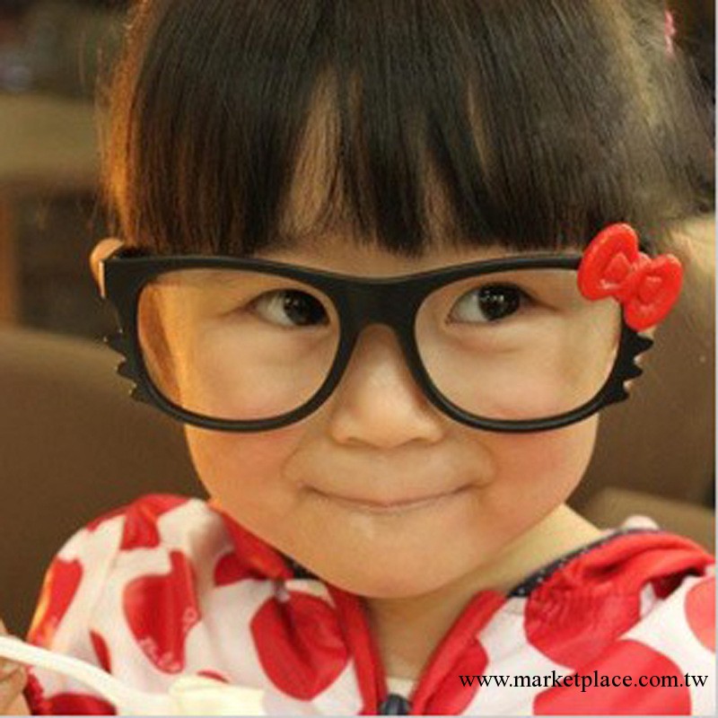 【E03】彩色兒童HELLO KITTY眼鏡框 KT貓貓咪蝴蝶結兒童眼鏡批發・進口・工廠・代買・代購