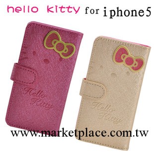 iphone5手機殼 iphone4皮套Hello Kitty左右翻 蘋果蝴蝶結皮套工廠,批發,進口,代購