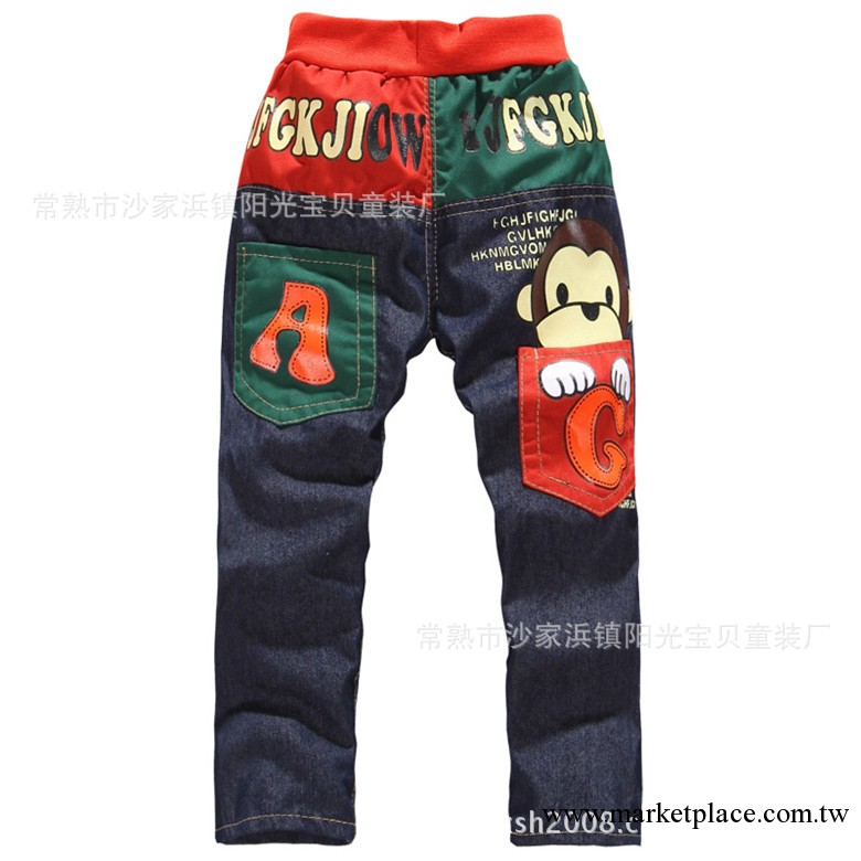 春季鑲色童褲批發 春季特價童裝打包批發 童裝牛仔長褲特價促銷工廠,批發,進口,代購