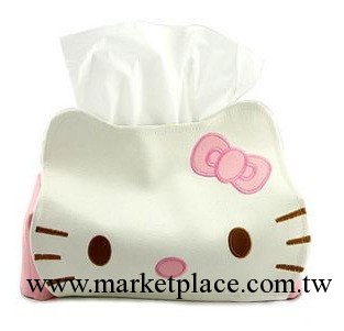 hello kitty皮質紙巾抽 紙巾盒 傢居用品#YPHA-E05-3-014工廠,批發,進口,代購