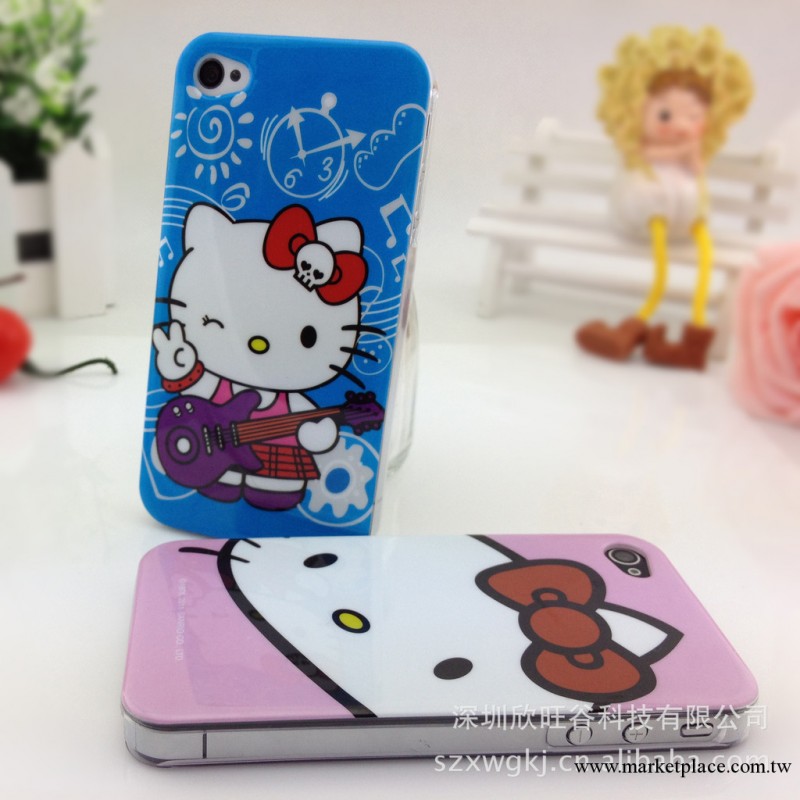 批發Hello Kitty iPhone4 4S手機殼 可愛光面KT貓 蘋果保護套外殼工廠,批發,進口,代購