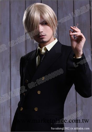 海賊王 山治/香吉士cosplay假發sanji /ONE PIECE短假發男RW126批發・進口・工廠・代買・代購