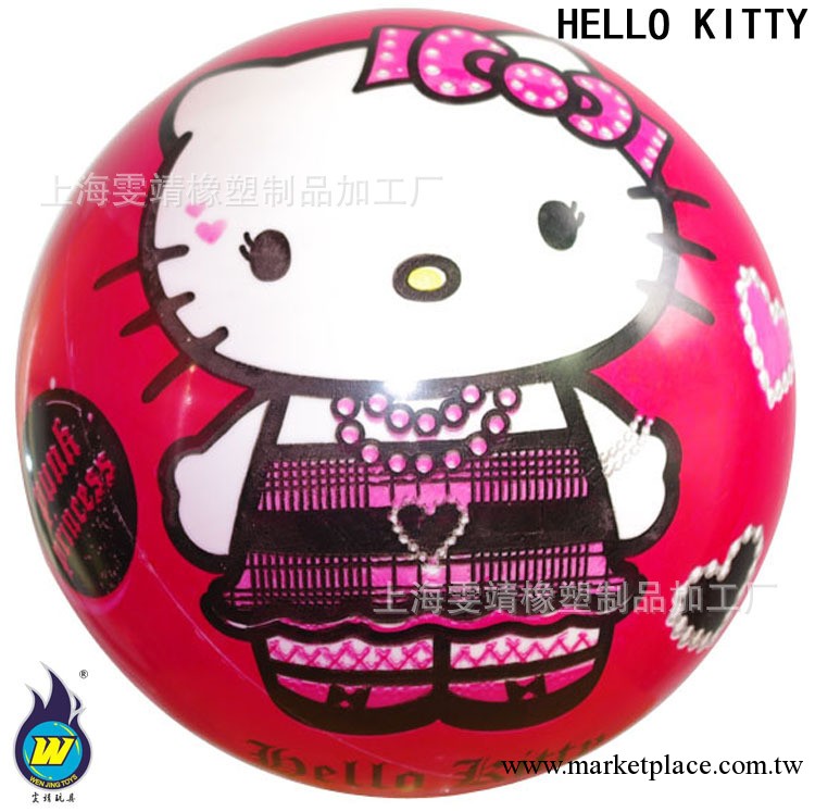 HELLO KITTY  9英寸全印球 波波球 充氣球 小皮球工廠,批發,進口,代購