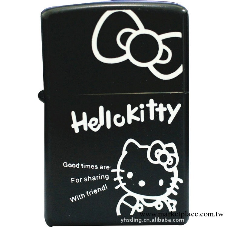 熱銷推薦個性搞笑煤油打火機 黑殼HELLO KITTY打火機工廠,批發,進口,代購