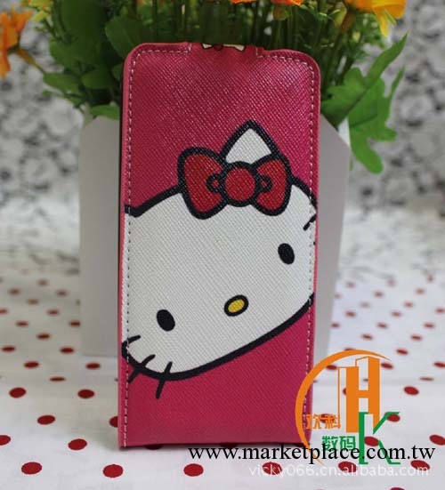 HELLO KITTY皮套 韓國卡通 蘋果IPHONE4/4S保護套 上下翻 左右開工廠,批發,進口,代購