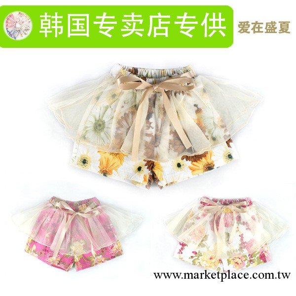 童裝新款 女童碎花打底褲兒童打底褲夏裝薄款三分褲 批發工廠,批發,進口,代購