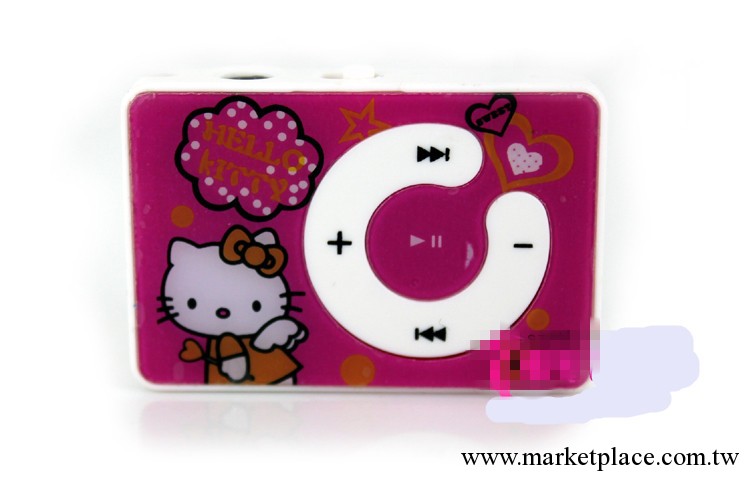 hello kitty 插卡MP3 KT卡通MP3 無屏插卡mp3 插卡夾子MP3播放器工廠,批發,進口,代購