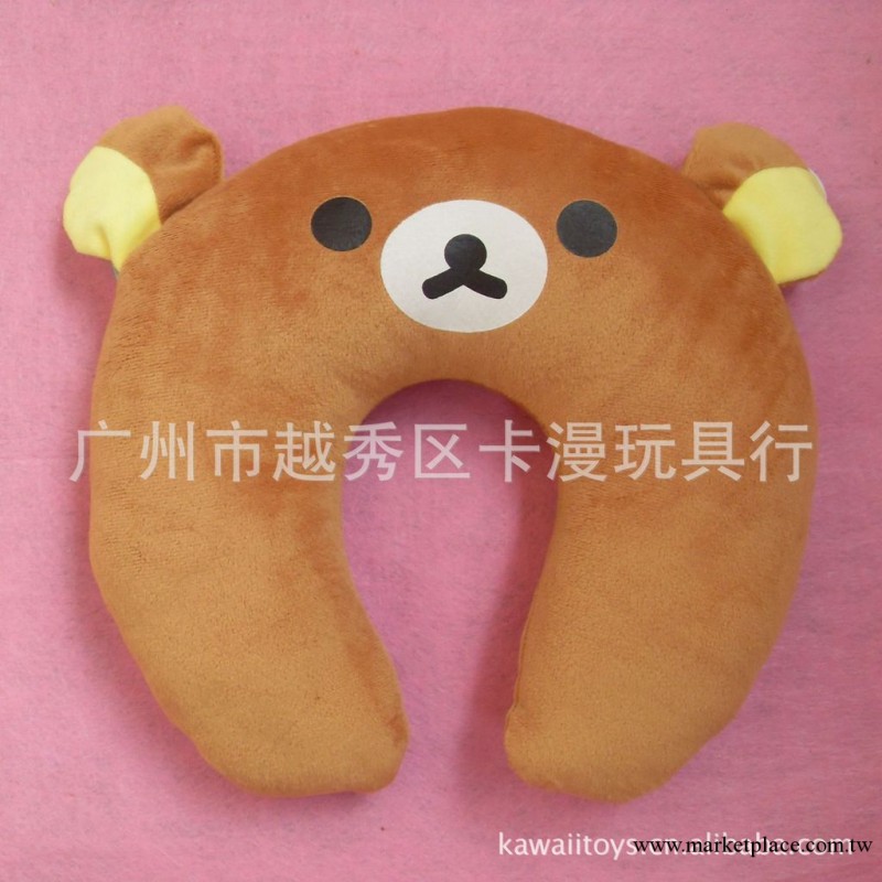 【廠傢直銷】SAN-X輕松小熊Rilakkuma U型枕/護頸椎枕頭/汽車枕工廠,批發,進口,代購