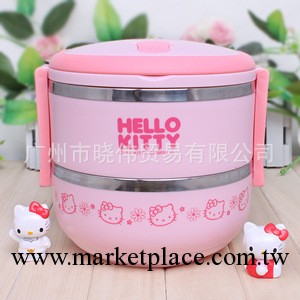 冬季新品 Hello Kitty 雙層不銹鋼保溫飯盒 可愛手提保溫便當盒工廠,批發,進口,代購