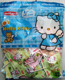 韓國食品 進口食品  糖果 國際hello kitty 棒棒糖藍(500g*12)工廠,批發,進口,代購