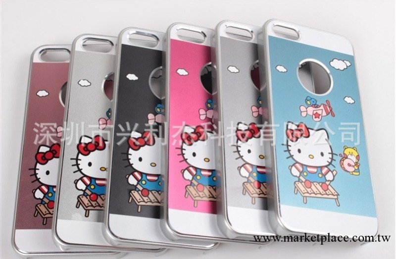 蘋果iphone4 4s/5手機殼  hello kitty 可愛金屬保護套外殼工廠,批發,進口,代購