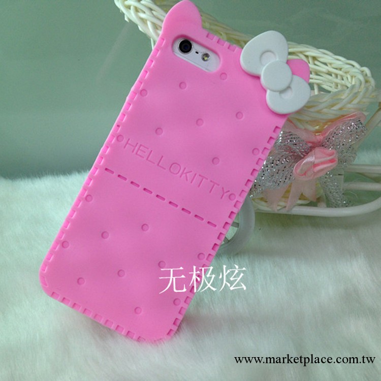 創意蘋果iphone4蘇打餅幹hello kitty 矽膠手機殼 蘋果5代保護套工廠,批發,進口,代購