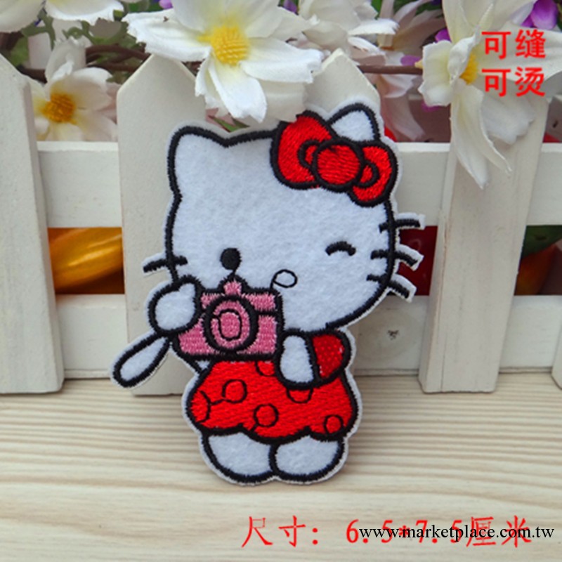 Hello kitty卡通工藝刺繡凱蒂貓日系手工風童裝衣服裝飾貼佈貼花工廠,批發,進口,代購