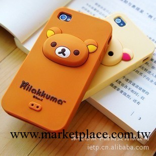 iPhone5 輕松熊 iphone4S rilakkuma 立體 輕松熊 矽膠套 外殼工廠,批發,進口,代購