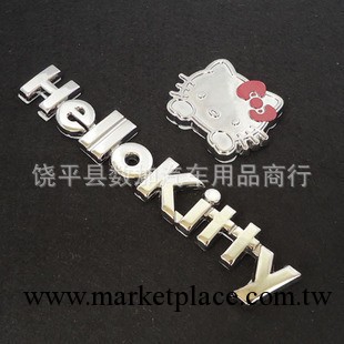 3D立體 裝飾貼KT 金屬車貼hello kitty 可愛kitty貓改裝 個性車貼工廠,批發,進口,代購