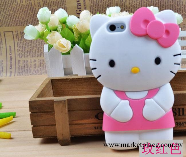 蘋果5個性立體卡通Hello kitty 手機殼 iPhone4/4S/5軟矽膠手機殼工廠,批發,進口,代購