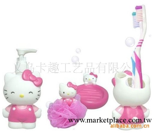 生產卡通沐浴四件套 hello kitty 沐浴產品工廠,批發,進口,代購