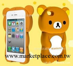 工廠批發Rilakkuma立體輕松熊 iphone4S 4手機套 立體小熊殼 現貨工廠,批發,進口,代購