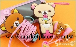 工廠批發 2用輕松熊Rilakkuma 整理器  掛件耳機繞線器工廠,批發,進口,代購