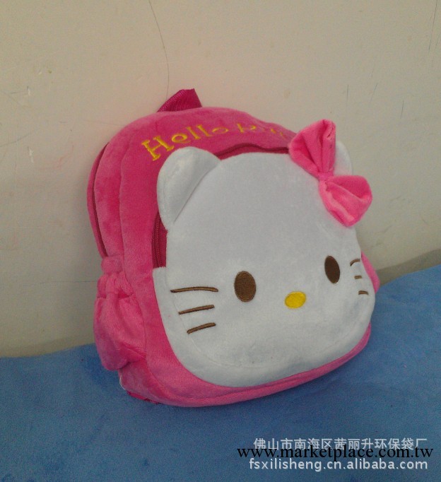 Hello Kitty毛絨兒童書包 材料柔軟舒適 形象可愛 小孩子最愛工廠,批發,進口,代購