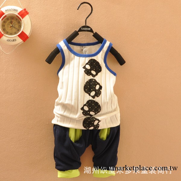 2013男童純棉新款小童服裝寶寶背心套裝童裝運動套裝兒童休閑套裝工廠,批發,進口,代購