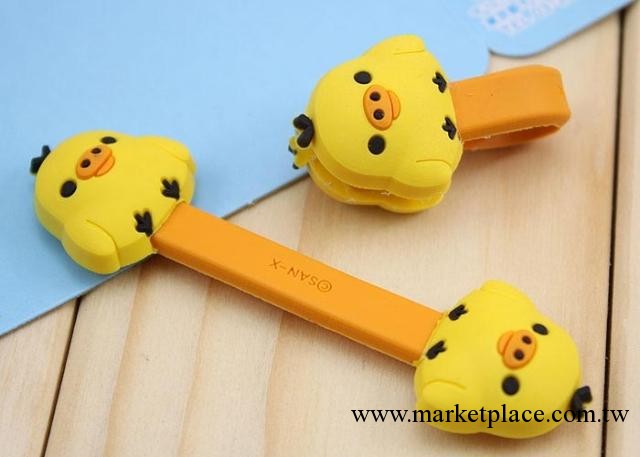 蘋果Rilakkuma 輕松熊 iphone 4/5 雙頭鈕扣式耳機繞線器 雙個工廠,批發,進口,代購