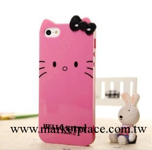 新款 Hello Kitty蝴蝶結TPU豹紋iPhone 5手機殼蘋果5代保護殼外殼工廠,批發,進口,代購