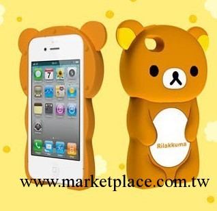 立體Rilakkuma 輕松熊 蘋果iphone4/5新款手機殼保護套批發配件工廠,批發,進口,代購