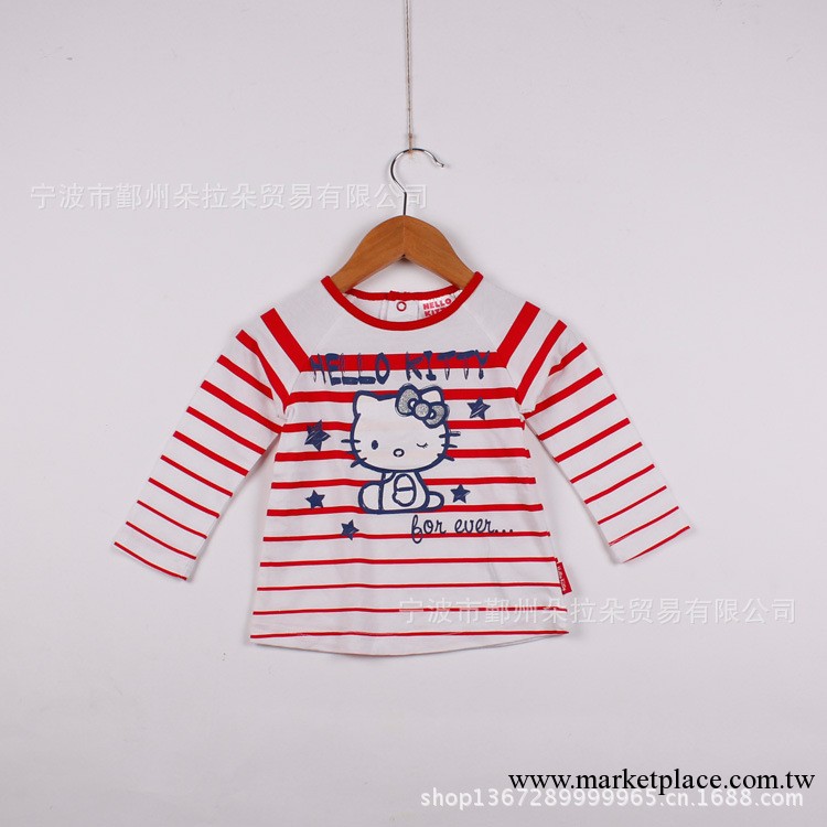 爆款特價外貿童裝13新款秋裝 hellokitty全棉小童女童圓領長袖T恤工廠,批發,進口,代購