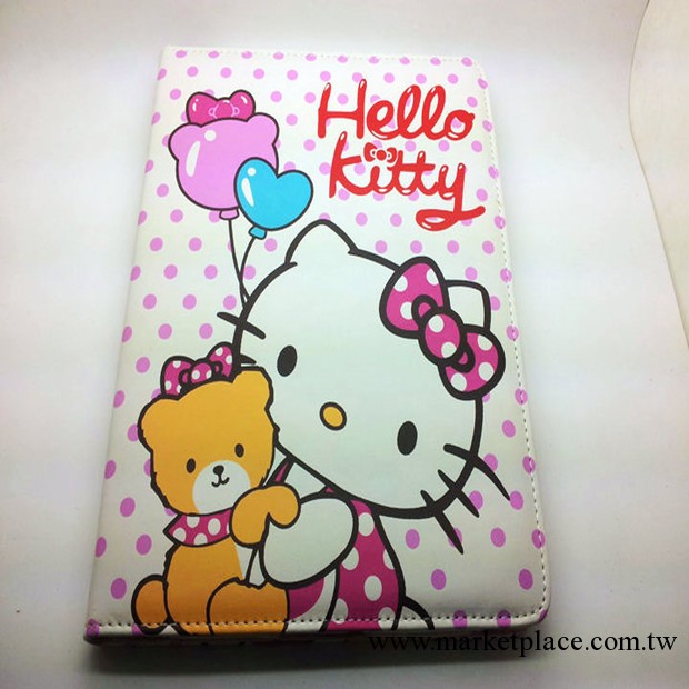 韓國Hello Kitty皮套 ipad2 ipad3蘋果KT貓支架包邊休眠保護套工廠,批發,進口,代購